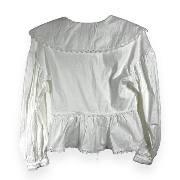 Reformation White Cotton Renna Blouse Top Size 2 - Picture 10 of 13